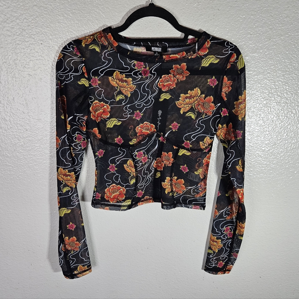 Poster Girl Honest Confessions Mesh Top Size S
